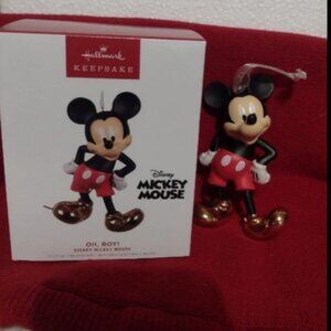 2022 Hallmark Keepsake Disney porcelain Oh Boy Mickey Mouse hanging Christmas or